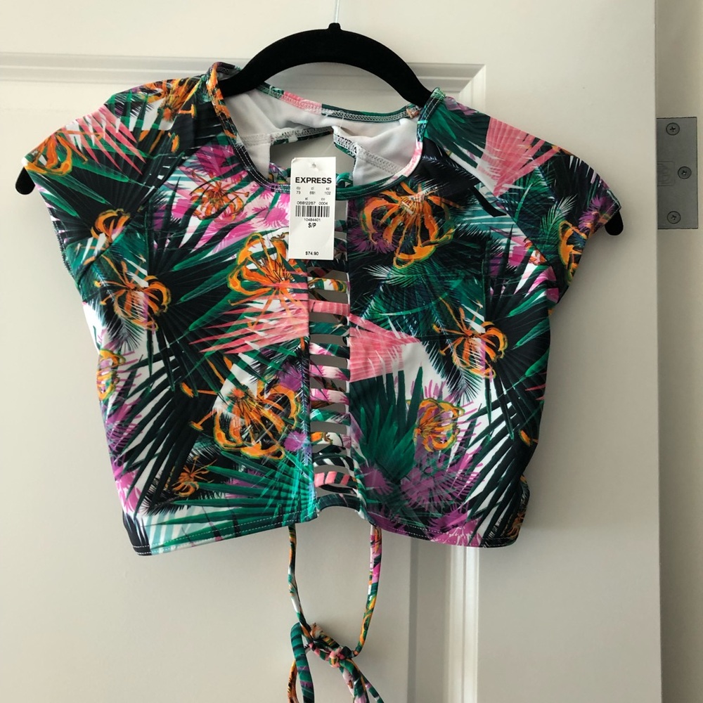 Cute tropical bikini top
